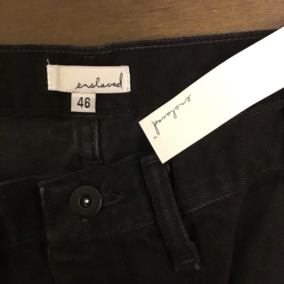 🚫SOLD🚫Enslaved 46 NWT Men’s Denim Shorts Black Distressed 100% Cotton New - Picture 5 of 6